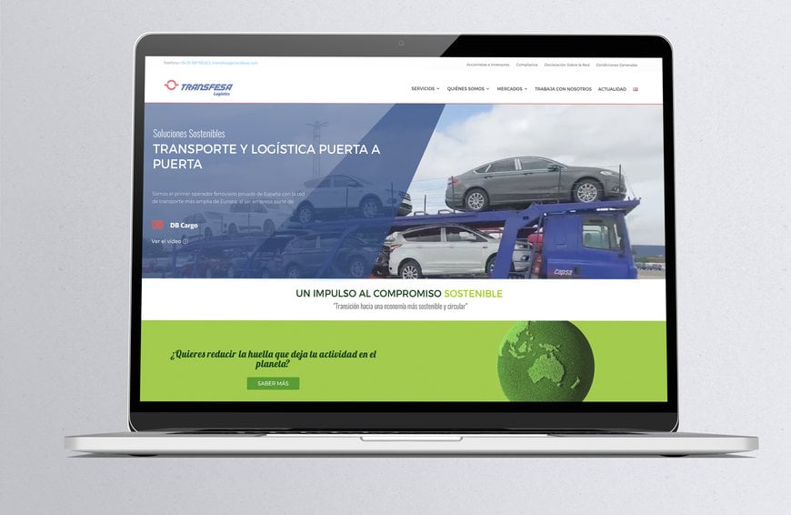 TRANSFESA LOGISTICS LANZA UNA NUEVA WEB: UNA APUESTA POR LAS SOLUCIONES DE TRANSPORTE SOSTENIBLES PUERTA A PUERTA